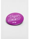 Button PETA Vegan Feminist pink