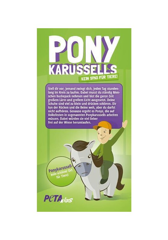 Pony Karussells - kein Spaß für Tiere! 100er Set