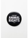 Button PETA I support Animal Rights schwarz