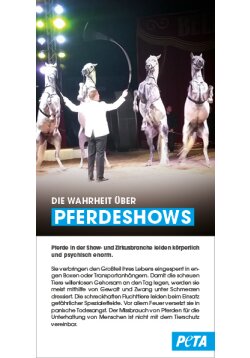 Die Wahrheit über Pferde in der Show- und Zirkusbranche 100er Set