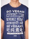 Go Vegan T-Shirt gerade dark heather indigo