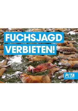 Fuchsjagd verbieten Poster gerollt