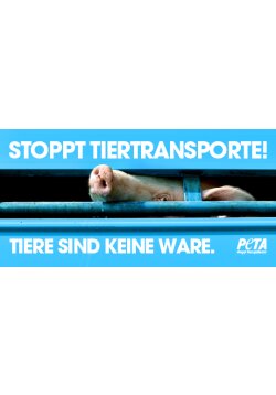 PETA - Stoppt Tiertransporte! Tiere sind keine Ware - Aufkleber
