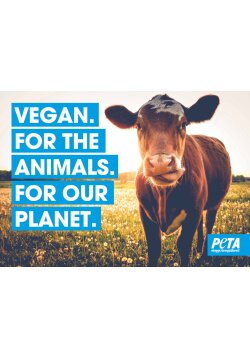 vegan. for the animals. for our planet. Poster gerollt