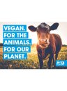 vegan. for the animals. for our planet. Poster gerollt