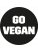 Go Vegan Sticker rund