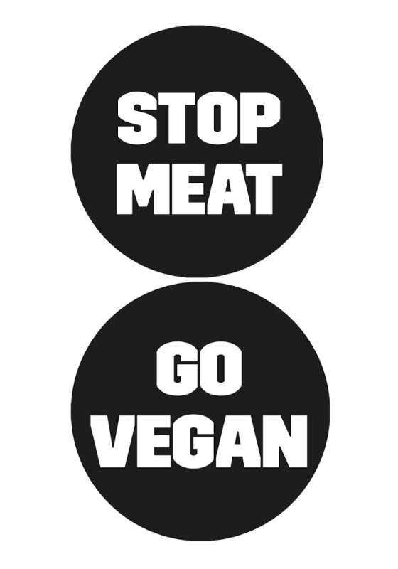 Stop Meat & Go Vegan Sticker Set