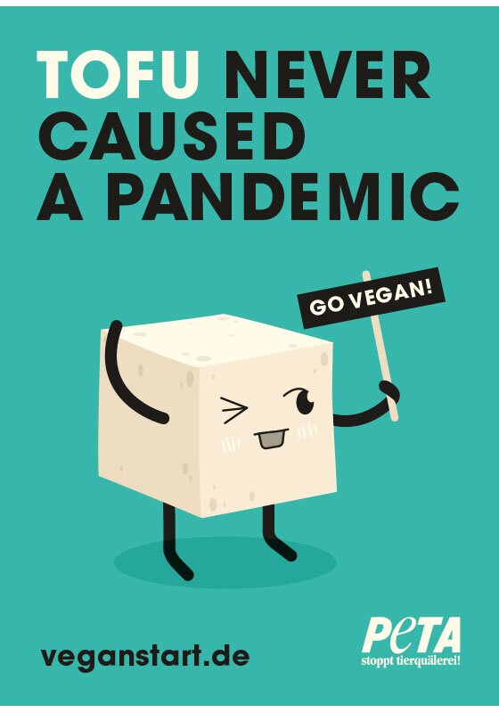 Tofu Never Caused a Pandemic - Go Vegan! Sticker