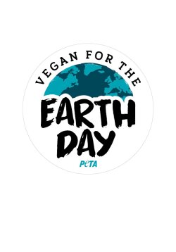 Vegan For The Earth Day Aufkleber