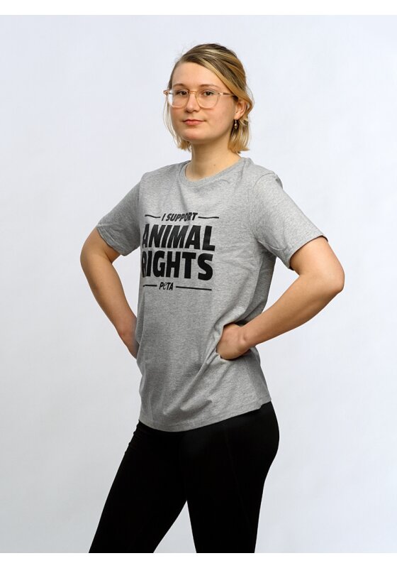 I Support Animal Rights T-Shirt unisex, heather grey