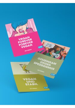 Go Vegan 9er Set Postkarten