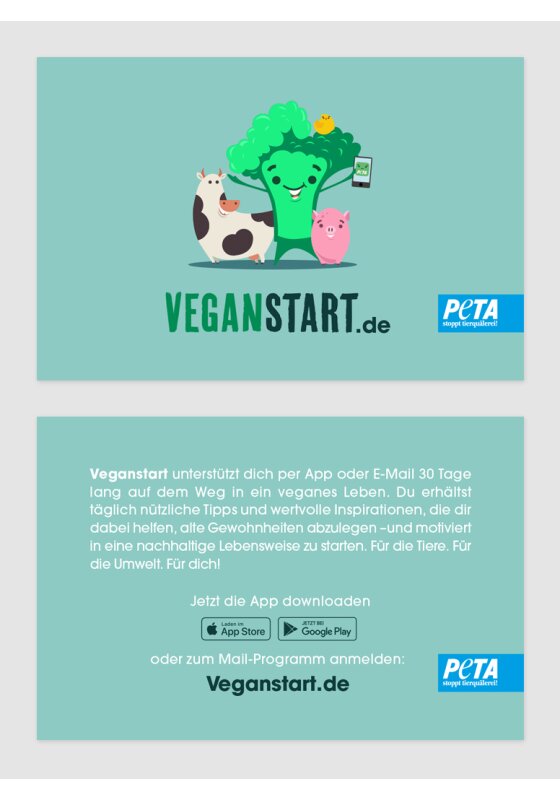 Veganstart - Infokarten einzeln - NEU