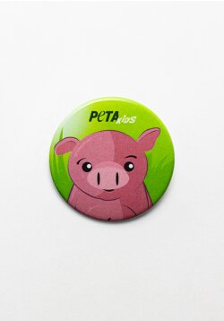 Button PETA Kids Schwein