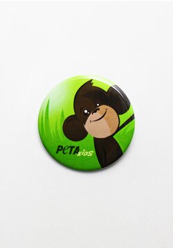 Button PETA Kids Affe
